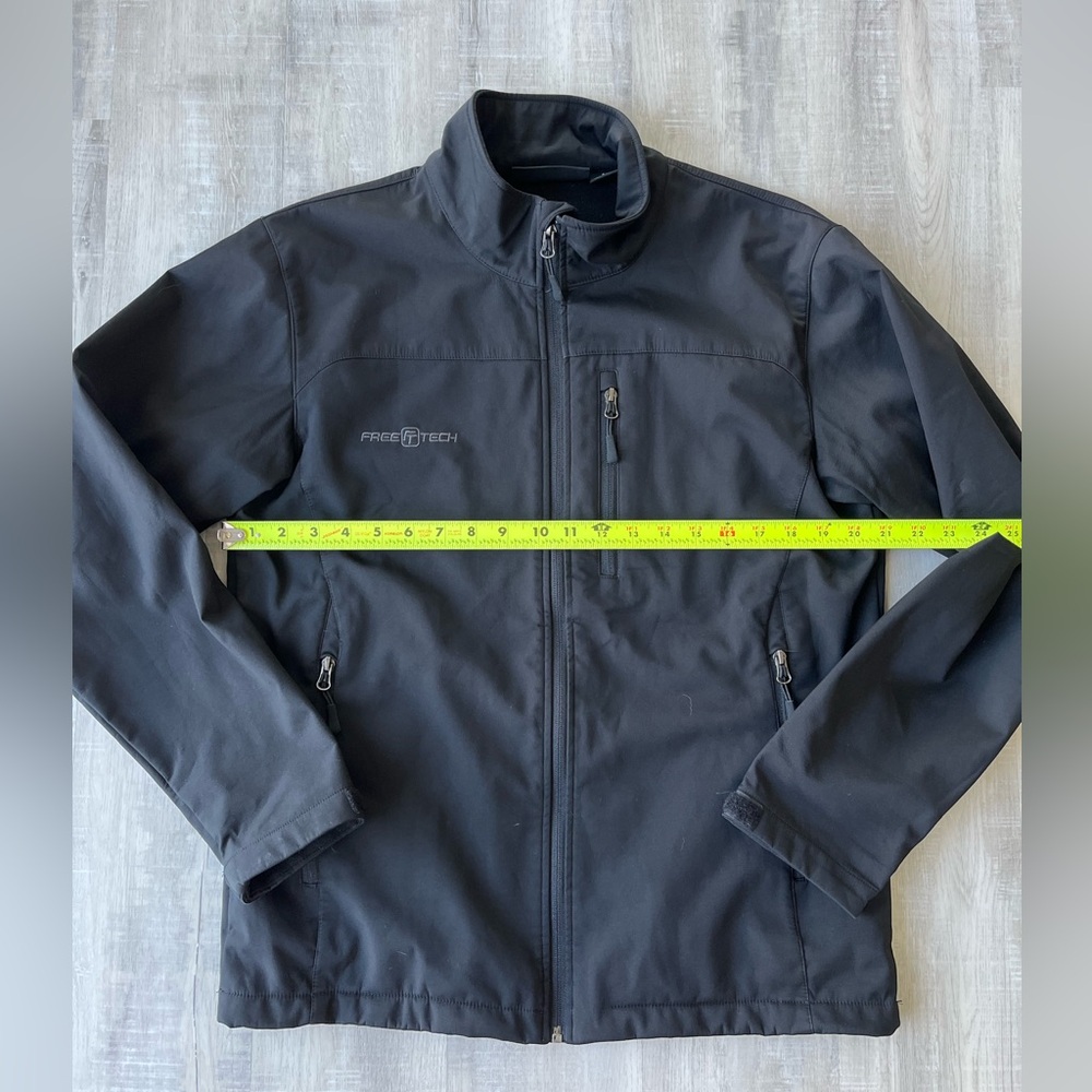 Free Tech Black Softshell Jacket Full Zip Windbre… - image 3